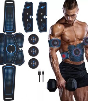 Abdominal muscle training with EMS fitness equipment