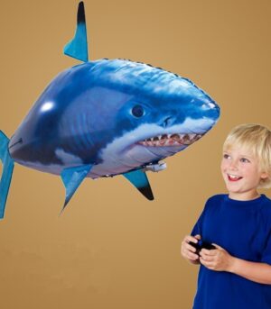 Remote Control Shark Toy Air Swimming Fish Infrared Flying RC Airplanes Balloons