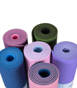 Yoga Mat Two-Color 6Mm Posture Line Yoga Mat Fitness Mat