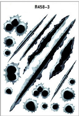 Simulation Bullet Hole Car Sticker, Car Bullet Hole Crack Car Sticker - Image 3