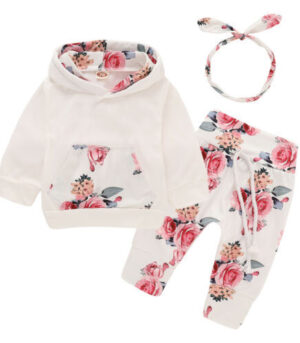 Children's hood printing suit