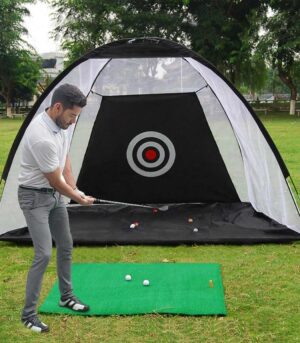 Golf Practice Net Tent Golf Hitting Cage Garden Grassland Practice Tent Golf Training Equipment Mesh Outdoor