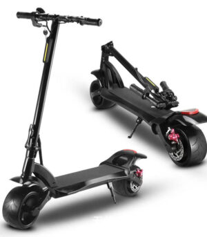 Double Drive Folding Scooter With Wide Tires