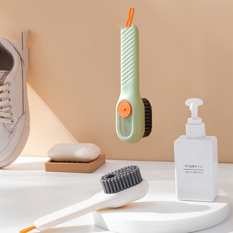 Multifunctional Soft-bristled Shoe Brush Long Handle Brush Automatic Liquid Adding Shoe Clothing Board Brush Cleaning Tool - Image 3