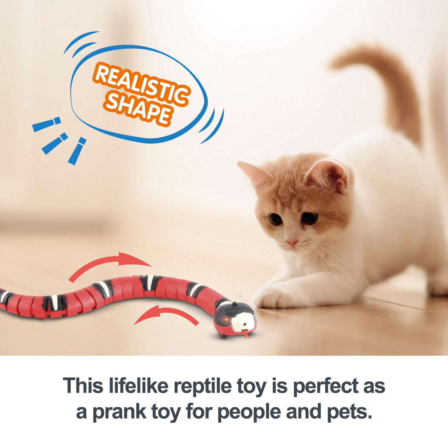 Smart Sensing Interactive Cat Toys Automatic Eletronic Snake Cat Teasering Play USB Rechargeable Kitten Toys For Cats Dogs Pet - Image 6