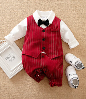 Baby Boy Gentleman Jumpsuit Baby Autumn Clothing